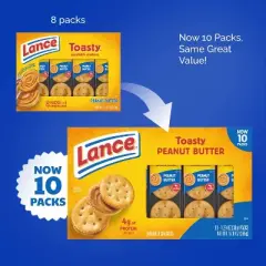 Lance Toasty Peanut Butter Sandwich Crackers - 12.8oz/10ct