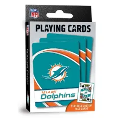 MasterPieces Officially Licensed NFL Miami Dolphins Playing Cards - 54 Card Deck for Adults