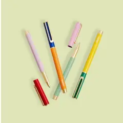 Poketo Colorblock Cap Pens Set of 4