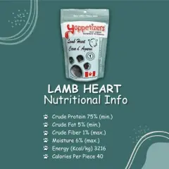 Yappetizers Treat Company Pure Lamb Heart - 3.5oz