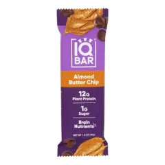 IQ Bar Almond Butter Chip Bar - Case of 12/1.6 oz