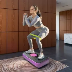 SEVOBAL Vibration Plate Fitness Platform Whole Body Lymphatic Drainage Fat Burning Shaking Workout Board Home Gym Exercise, Purple, 20.5"*14.2"*4.5"