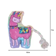 American Pet Supplies 15-Inch Llama Crinkle and Squeaky Plush Dog Toy