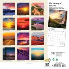 StarGifts 2024 Wall Calendar 12"x12" The Beauty of Sunsets