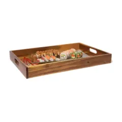 20" x 13" Acacia Serving Tray with Cutout Handles - Lipper International