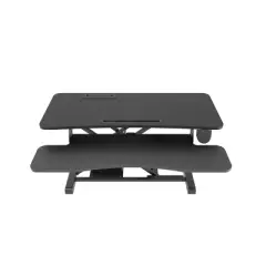 37.4" Electric Standing Desk Converter with AC USB Charger Black - Rocelco