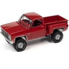 1986 Chevrolet Silverado K10 Stepside Truck Bright Red w/Red Interior Ltd Ed to 17406 pcs 1/64 Diecast Model Car by Auto World