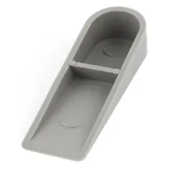 Unique Bargains Home Rubber Doorstops Gray 3.7" x 1.1" x 1.1" 2 Pcs