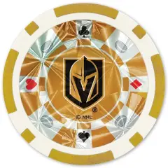 MasterPieces Casino Style 20 Piece 11.5 Gram Poker Chip Set NHL Las Vegas Golden Knights Gold Edition