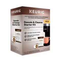 Keurig Descale and Cleanse Starter Kit: Coffee Maker Parts & Accessories, Descaling Solution for Keurig Slim