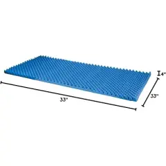 DMI Foam Mattress Topper, Egg Crate Foam Pad, Mattress Pad and Bed Topper for Support, Air Circulation, Pressure Relief and Weight Distribution,