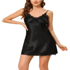 cheibear Womens 4pcs Sleepwear Pjs Satin Lingerie Silk Cami with Shorts Robe Pajama Set