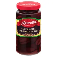 Mezzetta Sliced Greek Kalamata Olives - Case of 6/5.75 oz