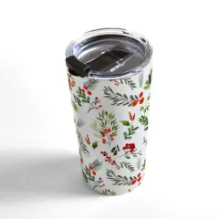 Marta Barragan Camarasa Christmas Botany 001 Travel Mug&nbsp;20 oz Stainless Steel Travel Mug - Deny Designs