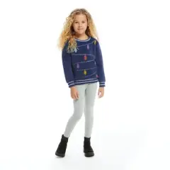 Andy & Evan  Toddler  Girls Holiday Lights Sweater & Legging Set