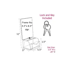 Azar Displays Molded Suggestion Box with Pocket Lock and Key S 206008