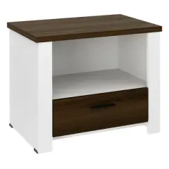 Costway 2PCS Accent Nightstand Drawer and Open Shelf Sofa End Table Bedroom Living Room