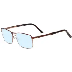 Scott&Zelda SZ7454 Unisex Blue Light Block Eyeglasses In Brown Satin Copper 55mm +0.25 Custom Lens Non-Refundable