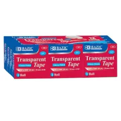 BAZIC Products Tape Refill, Transparent Tape, 3/4" x 1296", 12 Per Pack, 2 Packs