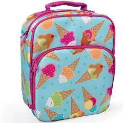 Bentology Lunch Box for Kids - Girls and Boys Insulated Lunchbox Bag Tote - Fits Bento Boxes - Ice Cream