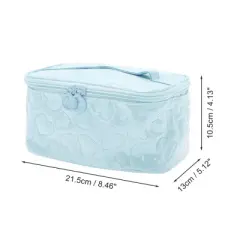 Unique Bargains Rectangle Heart Makeup Bag 1 Pc