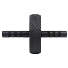 HolaHatha Compact Exercise Fitness Abdominal Core Building Workout Single Non Slip Ab Roller Wheel Equipment with Handles for Home Gym and Toning