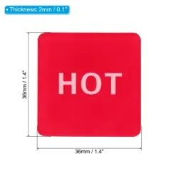 Unique Bargains Acrylic Decor Faucets Sinks Self Stick Hot/Cold Water Label