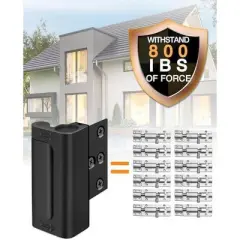 DOMETOUR Home Security Door Lock for Kids Safety - Door Reinforcement Lock for Front Doors Withstand 800 Lbs Top Metal Flip for Inward Swinging Door