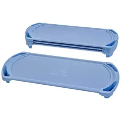 Angeles SpaceLine Kids Toddler Size Portable Nestable Stackable Nap Cots for Home, Daycare, and Preschool, Wedgewood Blue (4 Pack)