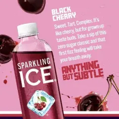 Sparkling Ice Black Cherry - 17 fl oz Bottle