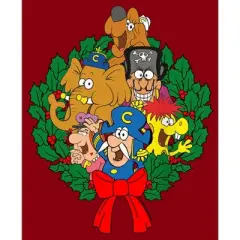 Junior's Cap'n Crunch Christmas Crew Wreath Racerback Tank Top