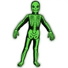 Joyfy Boys' Halloween Skeleton Costume &ndash; Glow-in-the-Dark Bone Jumpsuit (One-Piece Halloween Outfit)