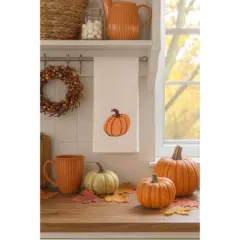 C&F Home Pumpkin French Knot Cotton Flour Sack Kitchen Dishtowel