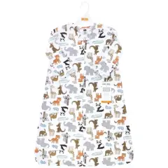 Hudson Baby Long Sleeve Cotton Jersey Sleeping Bag, Sack, Blanket, Zoo Animals