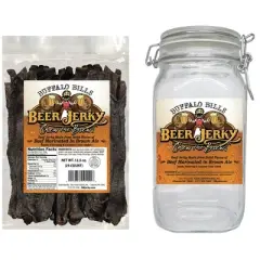 Buffalo Bills Honey Ale Beef Jerky 1 Bag Starter Kit (1 bag and 1 jar)