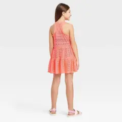 Girls' Solid Crochet Swimsuit Cover Up Dress - Cat & Jack&trade;