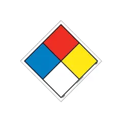 National Marker Hazardous Materials System Labels; 4 1/2X4 1/2 Adhesive Vinyl 5/Pack HMS4P