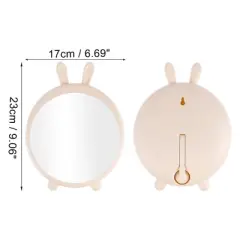 Unique Bargains Durable Cartoon Rabbit Desktop Cosmetic Mirror 1 Pc