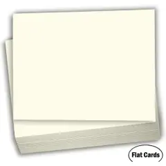 Hamilco Blank Index Cards 5 x 8 Card Stock 100lb Cover Cream Cardstock Paper - 100 Pack