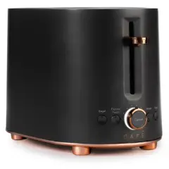 Caf&eacute; Express Finish 2 Slice Metal Toaster Matte Black: GE Appliances, 1600W, Defrost, Crumb Tray, Spot Clean