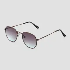 Women's Narrow Metal Geo Round Sunglasses - Universal Thread&trade; Silver