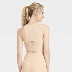 Women's Light Support Brushed Sculpt High-Neck Sports Bra - All in Motion&trade;