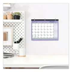 Monthly Desk Pad Calendar, 3-Hole Punched, 11 x 8.5, White/Blue/Green Sheets, Black Binding, 12-Month (Jan to Dec): 2026