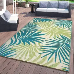 World Rug Gallery Floral Modern Reversible Plastic Outdoor Rugs