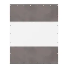 DOMETOUR Heavy Duty Outdoor Clear Waterproof PVC Curtain, Weather Resistant & Tearproof for Patios, Gazebos, Pergolas, 10'H x 8'W, Gray