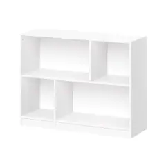 Kids' Horizontal Bookcase with Cubbies White - RiverRidge Home