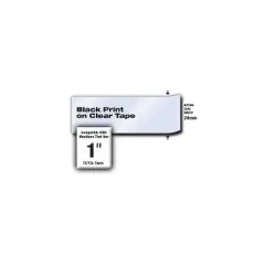 Brother TZe Extra-Strength Adhesive Laminated Labeling Tape 1w Black on Clear TZES151