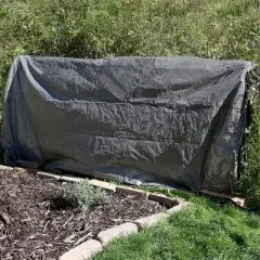 Sunnydaze Outdoor Heavy-Duty Multi-Purpose Plastic Reversible Protective Tarp Cover - 20' x 30' - Dark Gray - 2pk