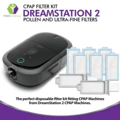 Mars Wellness DreamStation 2 Filter Kit, Reusable Pollen Filters, and Disposable Ultra-Fine Filters Kit for Dream Station 2