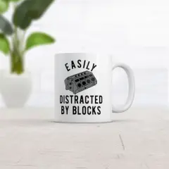 Crazy Dog Easily Distracted By Blocks Mug Funny Car Engine Mechanic Novelty Coffee Cup-11oz